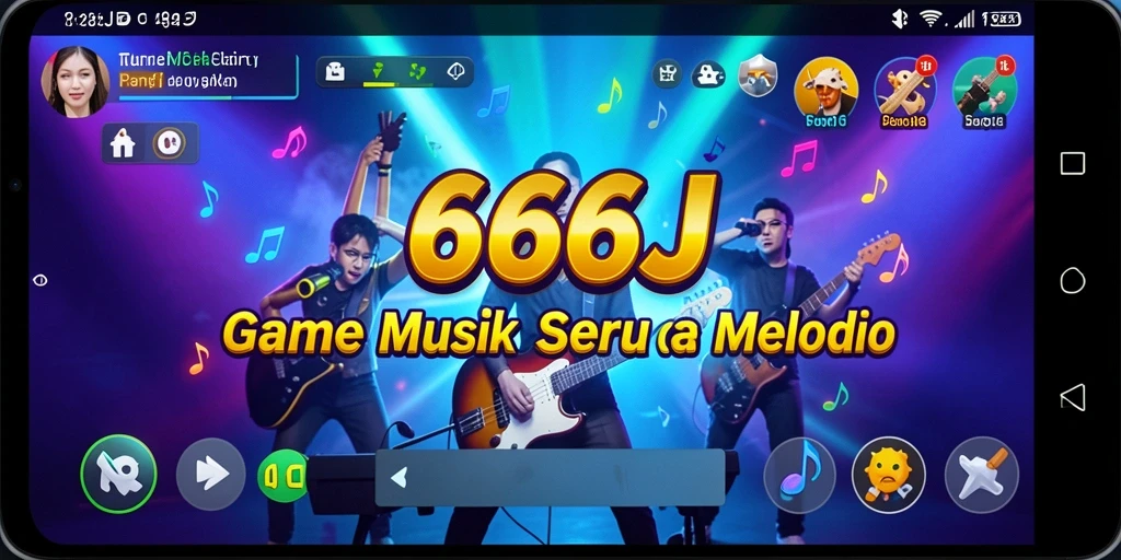 Gameplay <strong>666J</strong> yang menampilkan pengalaman bermain musik yang seru dan interaktif.