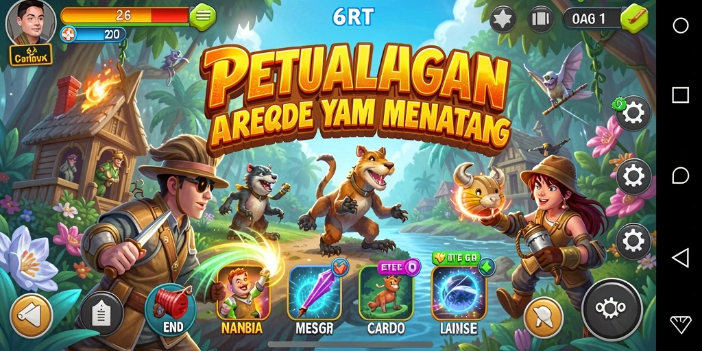 Tampilan gameplay yang seru dan penuh warna dari 6RT.