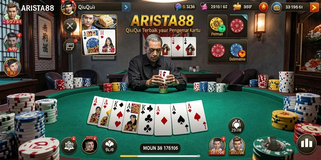 Tampilan gameplay ARISTA88 yang menegangkan saat bermain QiuQiu.