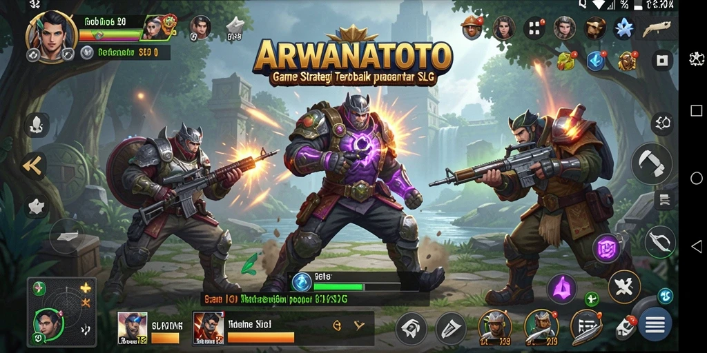 Tampilan gameplay ARWANATOTO yang menakjubkan dan strategis.