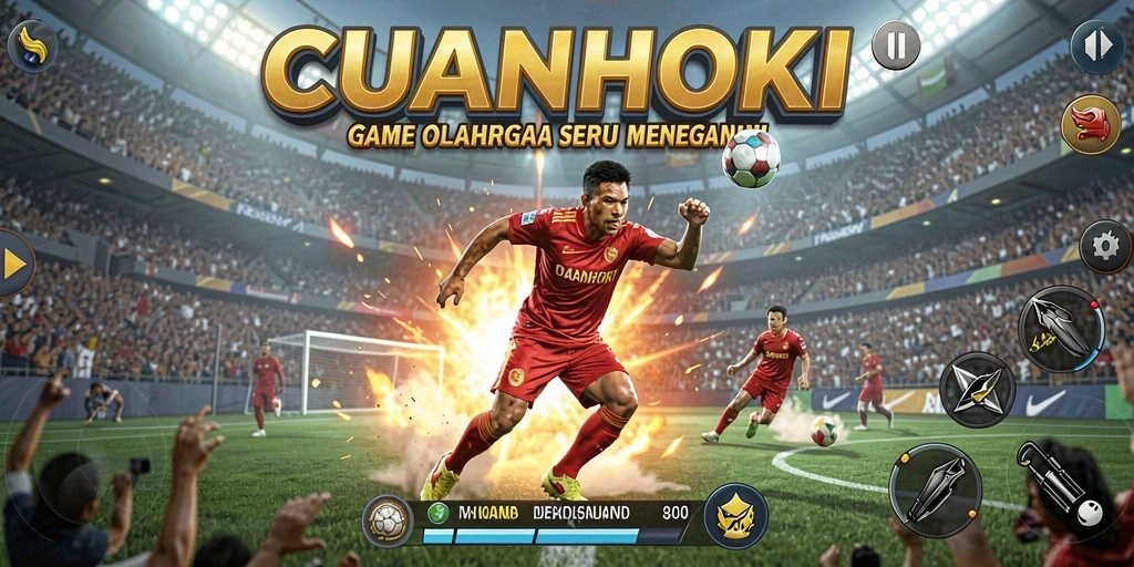 Gameplay seru dalam CUANHOKI dengan aksi olahraga yang menegangkan.