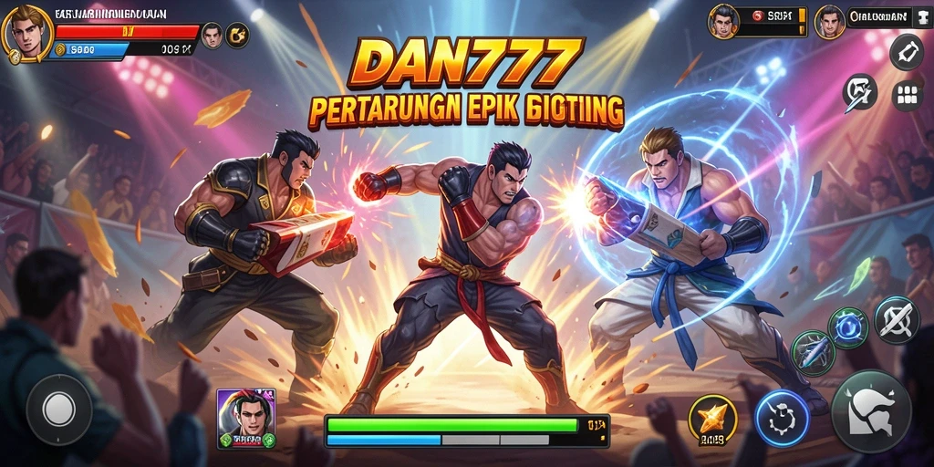 Tampilan aksi pertarungan epik dalam DAN777 yang menegangkan.