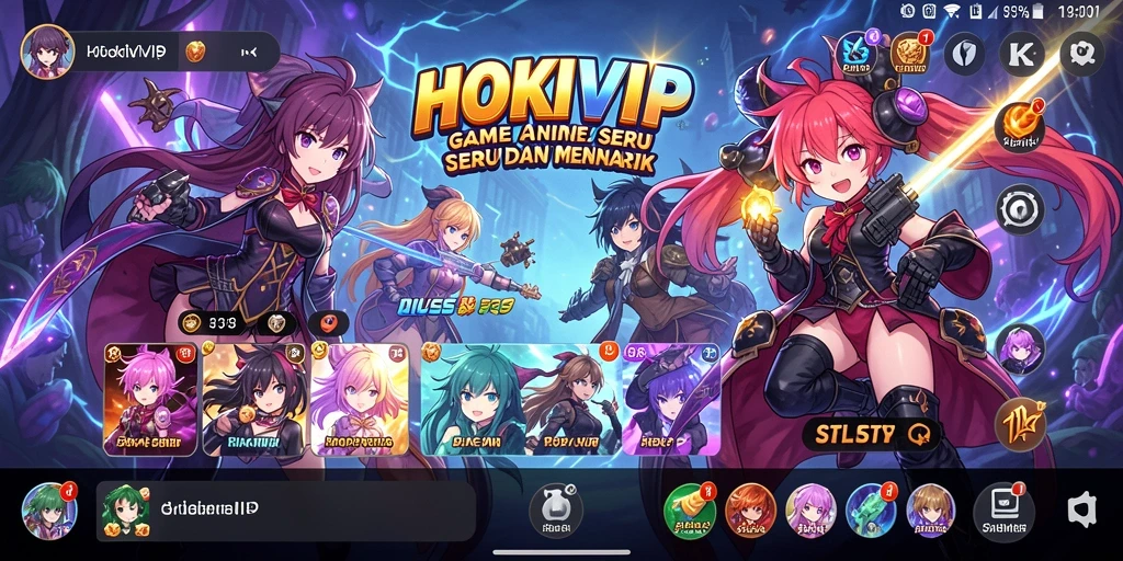 Screenshot HOKIVIP menampilkan karakter Anime dalam aksi mendebarkan.