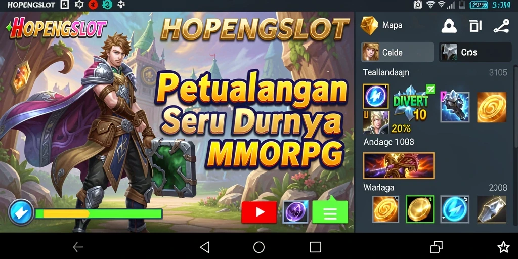 Tangkapan layar HOPENGSLOT menampilkan aksi seru dalam pertempuran MMORPG.