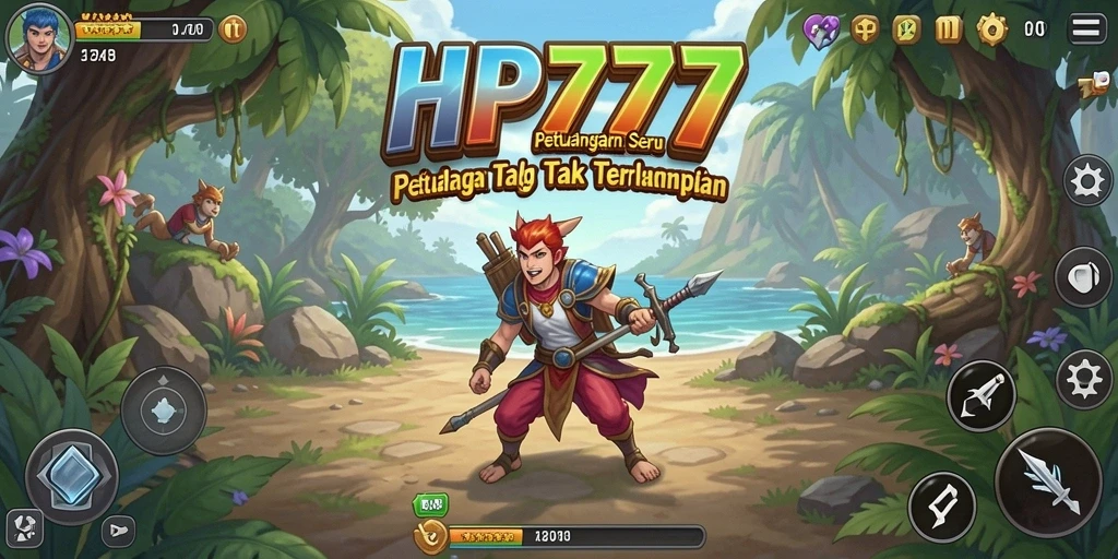 Tangkapan layar gameplay HP777 yang menunjukkan aksi petualangan yang seru.