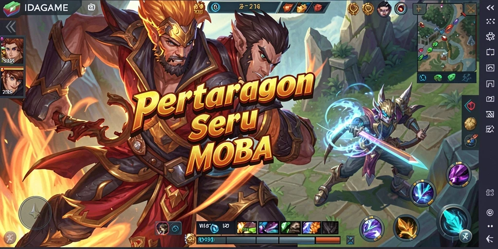 Tangkapan layar gameplay seru di IDAGAME dengan pertarungan intens.