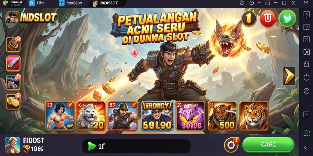Screenshot gameplay INDSLOT menampilkan aksi seru dengan visual yang menakjubkan.