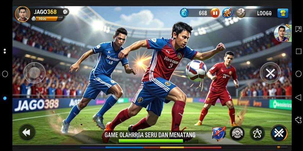 Tampilan screenshot gameplay JAGO368 dengan aksi seru olahraga.