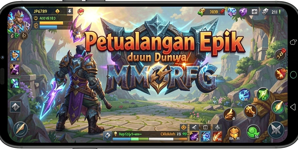 Screenshot gameplay menampilkan aksi seru dalam dunia MMORPG