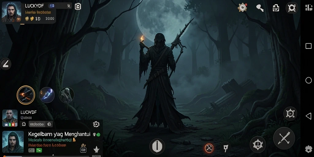 Tampilan mencekam dan gameplay seram dari LUCKYDF.