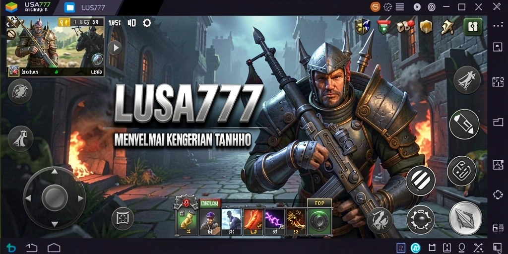Screenshot gameplay LUSA777 memperlihatkan suasana seram dan menegangkan.