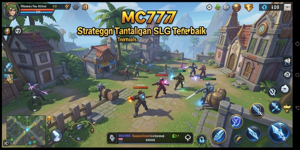 Screenshot menunjukkan aksi seru dalam gameplay SLG MC777.