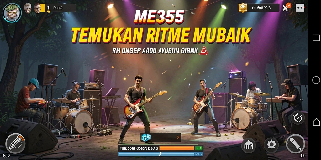 Screenshot gameplay ME355 menampilkan pemain menikmati pengalaman musik interaktif.