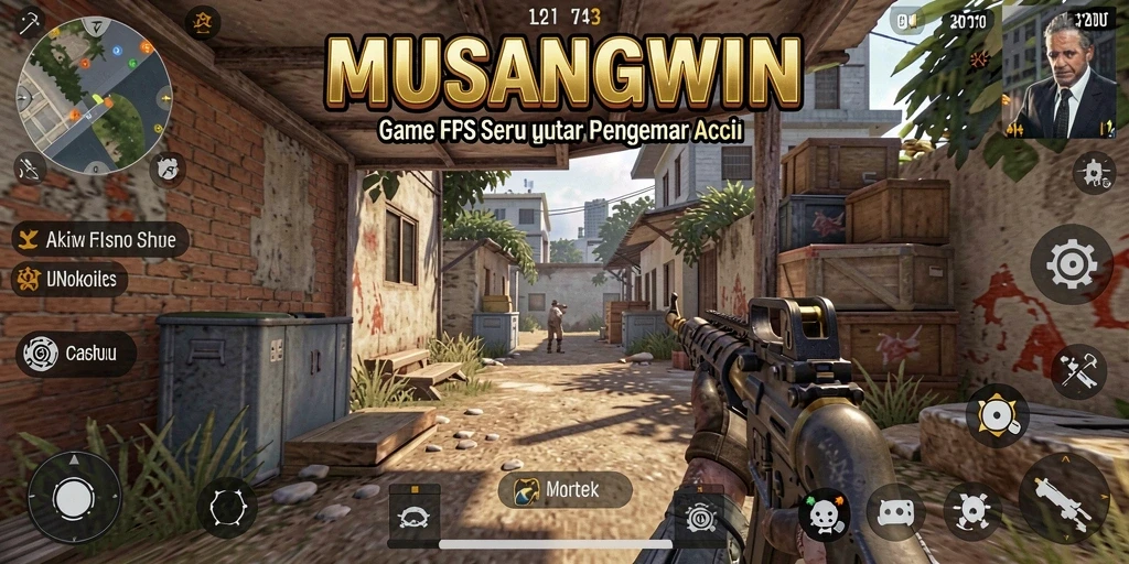 Tampilan gameplay seru dan menegangkan dari MUSANGWIN.