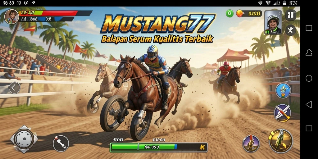 Gameplay balap intens dan grafis memukau di MUSTANG77.