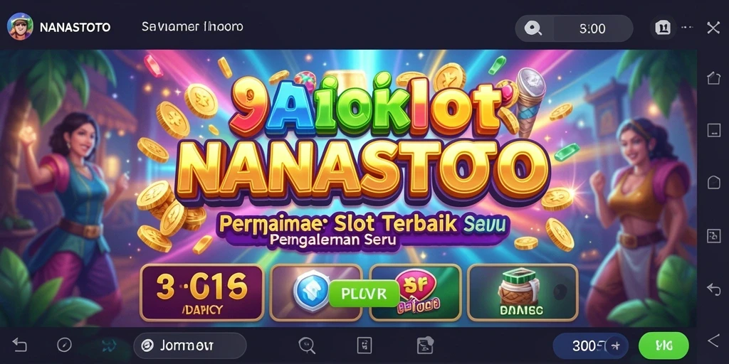 Tampilan gameplay NANASTOTO yang menarik dan penuh warna saat bermain Slot.
