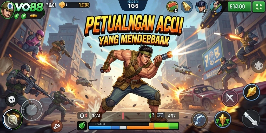 Screenshot OVO88 menampilkan momen intense dalam gameplay aksi.