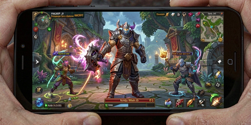 Screenshot gameplay PAKARJP yang menampilkan aksi pertarungan seru dan interaksi pemain.