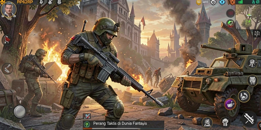 Screenshot menampilkan aksi seru dalam gameplay TPS.