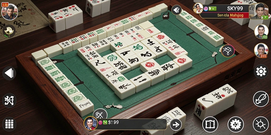 Gameplay seru Mahjong dengan grafik menawan di SKY99.