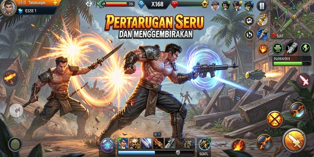 Gameplay mendebarkan di X168 dengan karakter unik.